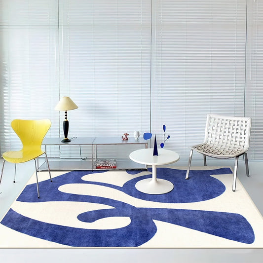 Abstract Blue Area Rug