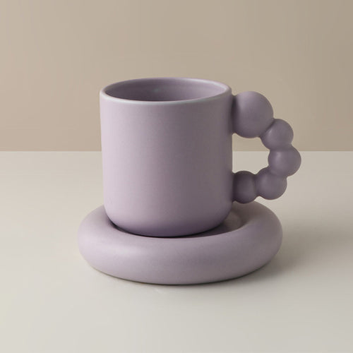 Modern Ceramic Creative Coffee Cup With Saucer