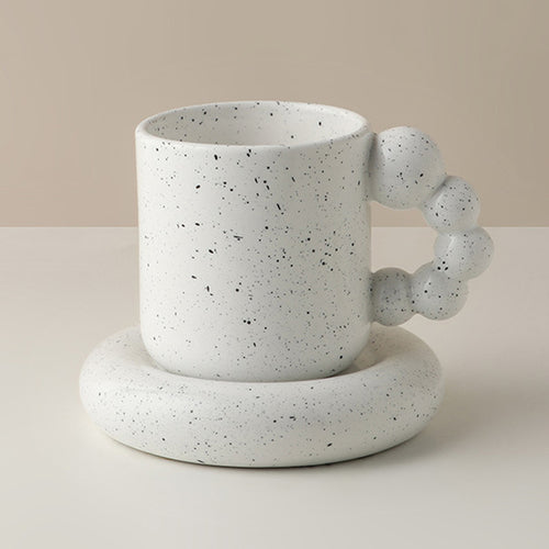 Modern Ceramic Creative Coffee Cup With Saucer
