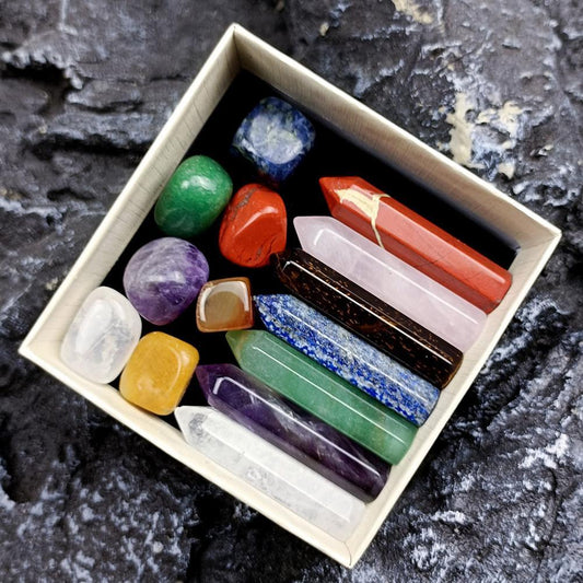 Small Crystal Box Set - Natural Gemstones for Chakras