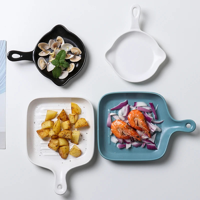 Modern Nordic Ceramic Baking Dish & Deep Plate (9.25 x 6.5in )