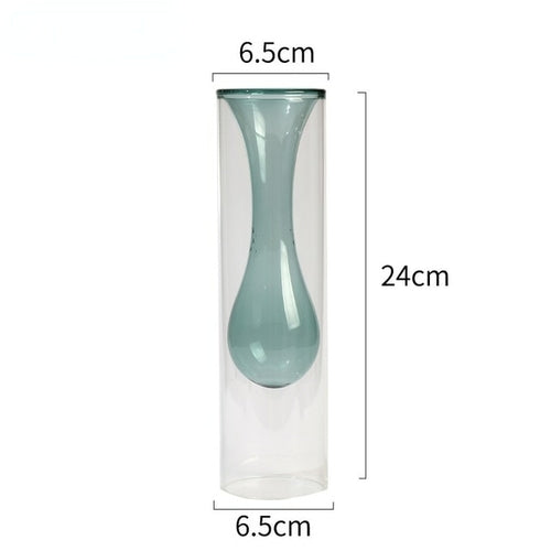 Tall Bubble Glass Vases
