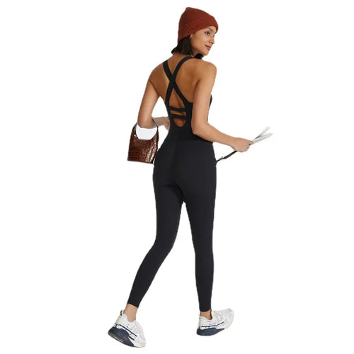 Women's Backless Jumpsuit/Bodysuit Thick Straps