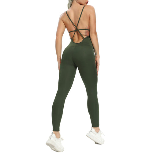 2024 New Women's Backless Jumpsuit/Bodysuit (Gym, Yoga, Weightlifting)