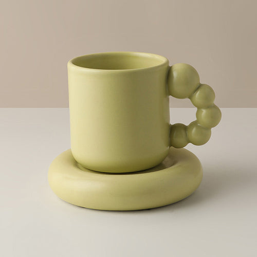 Modern Ceramic Creative Coffee Cup With Saucer