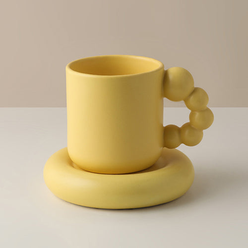 Modern Ceramic Creative Coffee Cup With Saucer