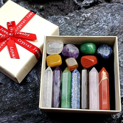 Small Crystal Box Set - Natural Gemstones for Chakras