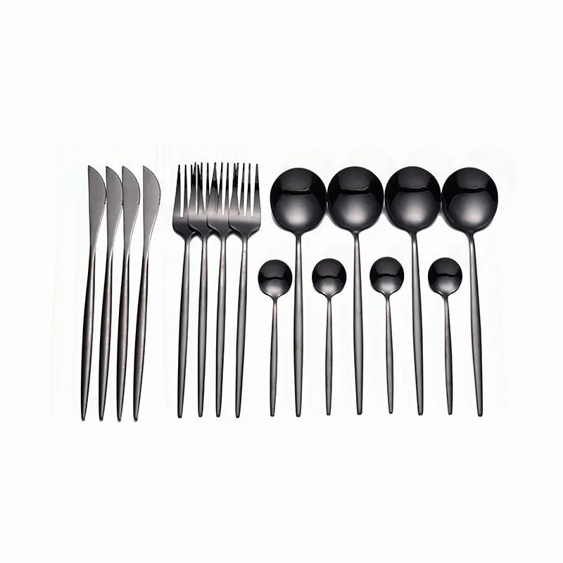 16PC Modern Gold Set - Stainless Steel Cutlery