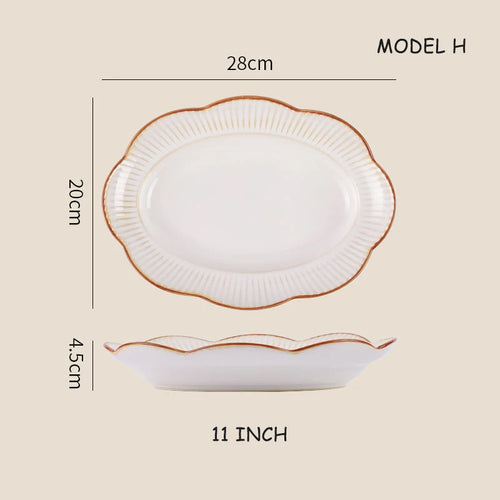 Modern Luxurious Ceramic Dish Set (Sold Separately)