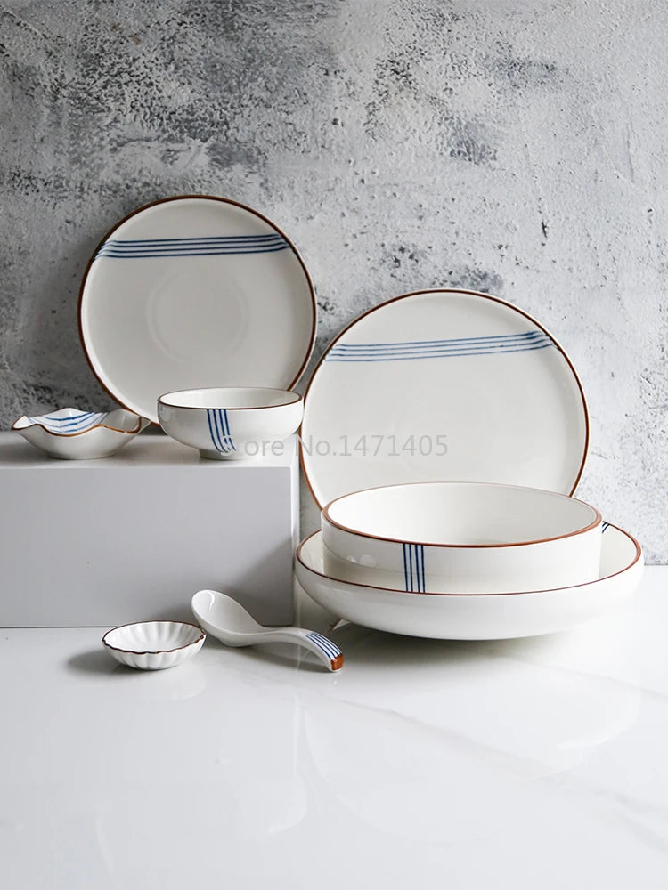 Simple Modern Dishes (Nordic Red Rim & Blue Lines Sold Separately)