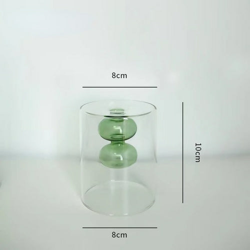 Tall Bubble Glass Vases