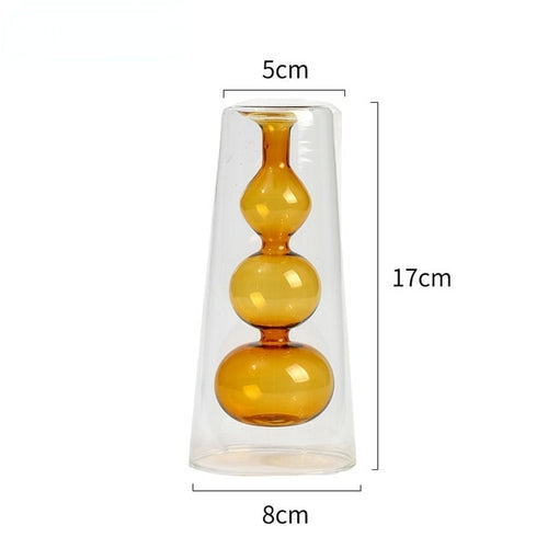 Tall Bubble Glass Vases