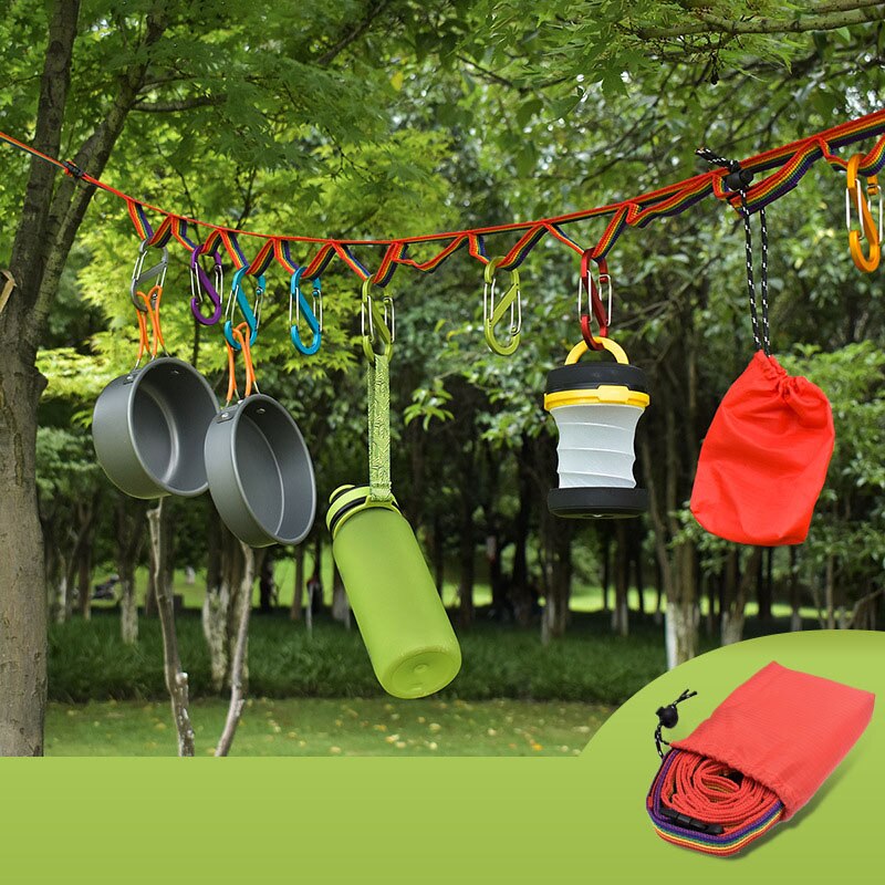 Outdoor Camping Lanyard for Hanging Dishes and Clothes