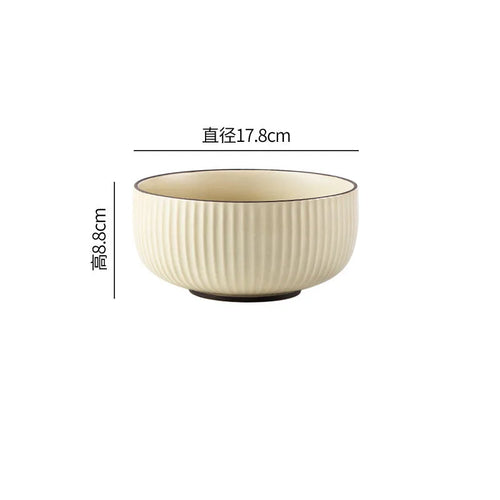 Modern Creative Ceramic Ribbed Dish Set (Sold Seperately)