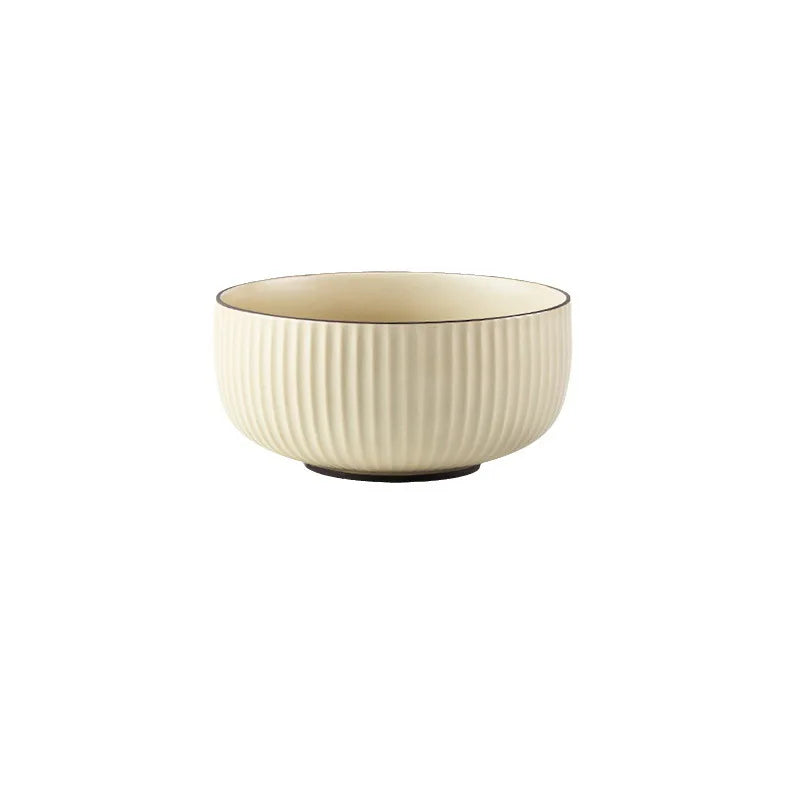 Modern Creative Ceramic Ribbed Dish Set (Sold Seperately)