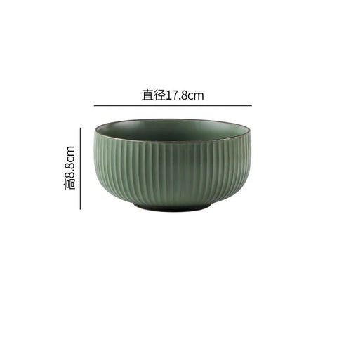 Modern Creative Ceramic Ribbed Dish Set (Sold Seperately)