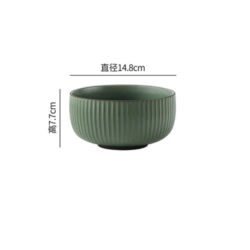 Modern Creative Ceramic Ribbed Dish Set (Sold Seperately)