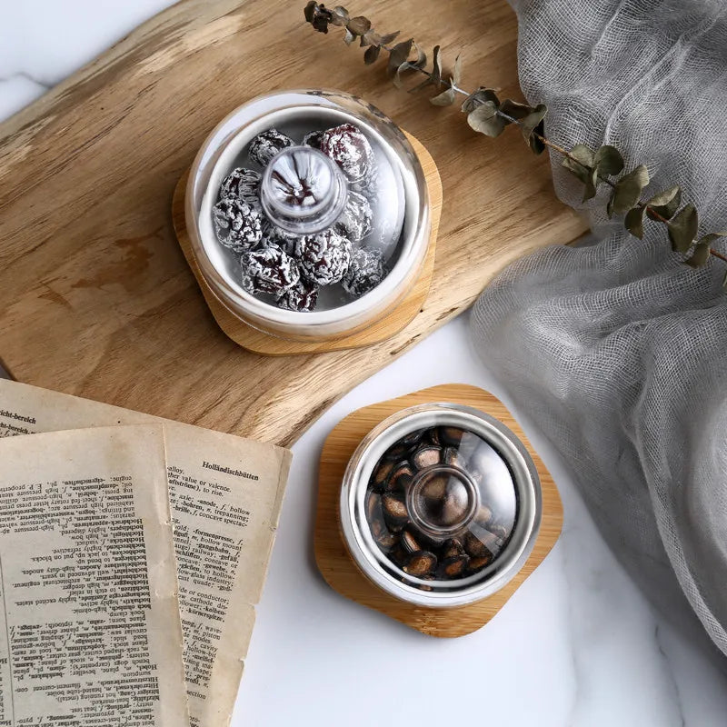 Nordic Bowl Set with Glass Covers (Snacks, Dessert, Fruit, Appetizers)