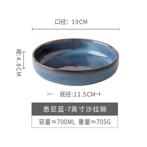 1PC Retro Ceramic & Glazed Bowl (Salad, Noodles, Ramen)