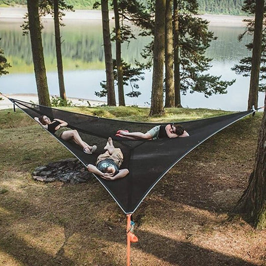 Portable Triangle Hammock 4m x 4m x 4m - Multi Person Aerial Mat